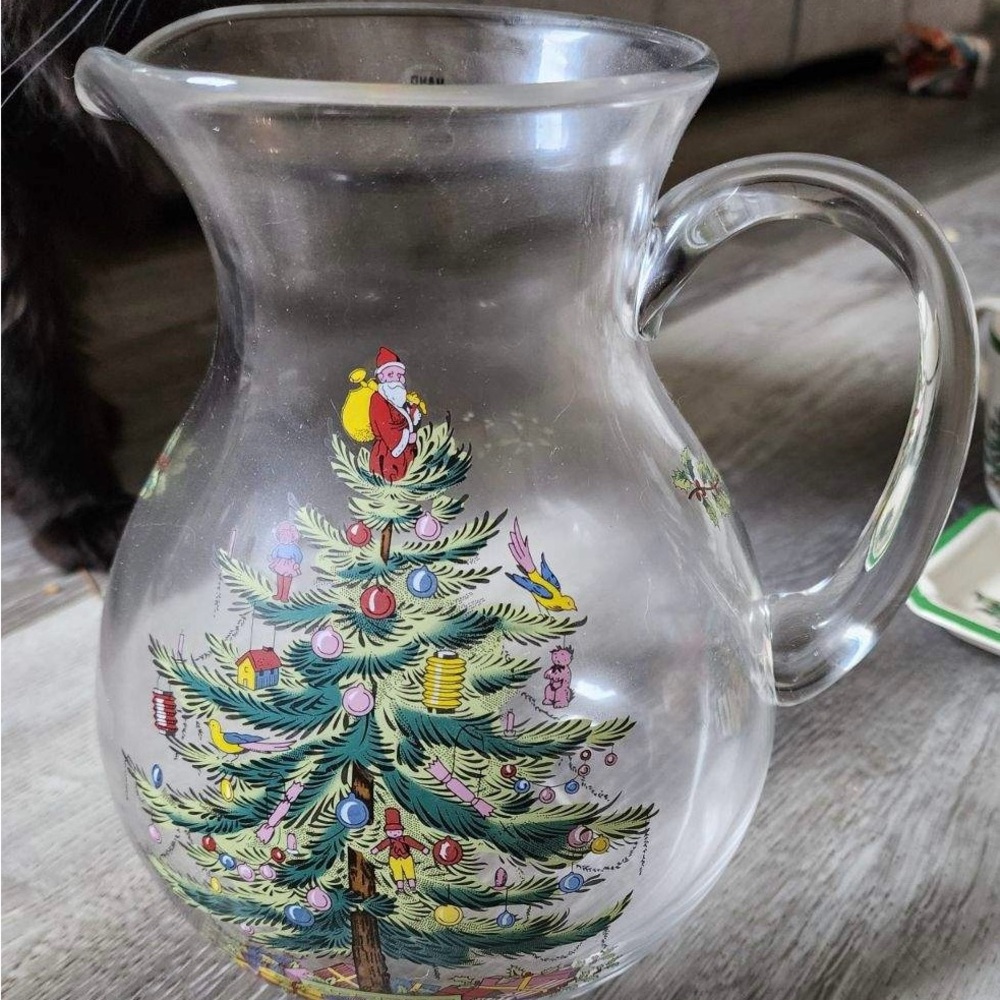 Spode Christmas Tree Glass Pitcher